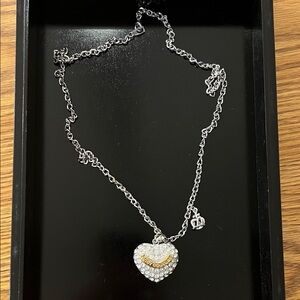 Juicy Couture Silver Heart Pendant Necklace